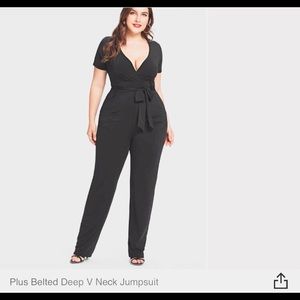Black V-Neck Jumpsuit